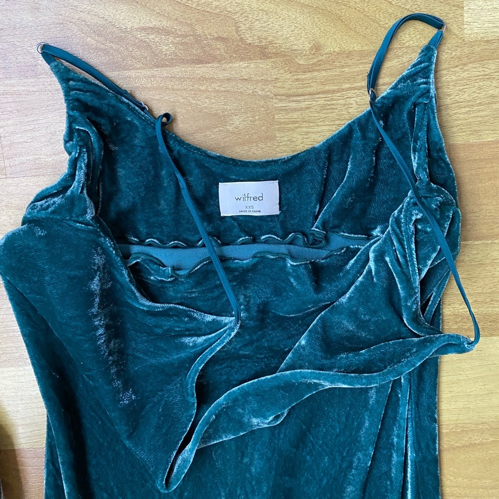 Aritzia Practical Magic 90s Style Velvet Wilfred Canto Dress XXS XS - Picture 6 of 9